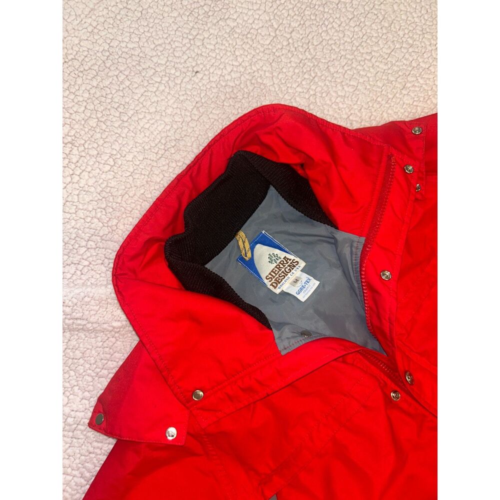 Vintage Gorpcore Red Sierra Designs Gore-Tex Hooded Mountain Parka M